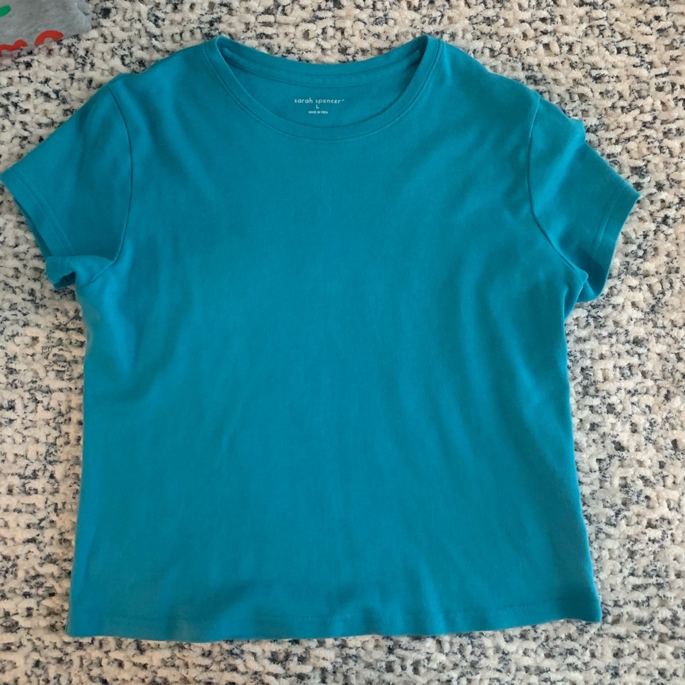 Blue cropped top